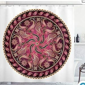 Ambesonne Mandala Shower Curtain, Vintage Mandala Pattern Higher Level